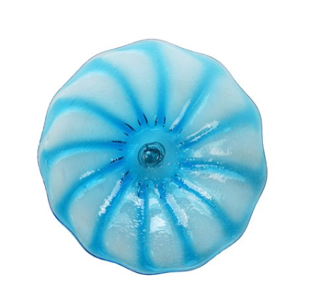 Wall Plate Small - Aqua Bubble Starburst