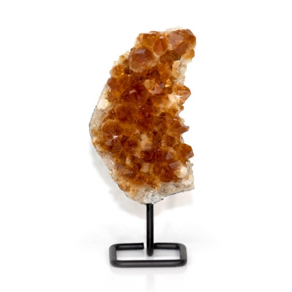 Closeup photo of Citrine Crystal Plaque On Post Stand