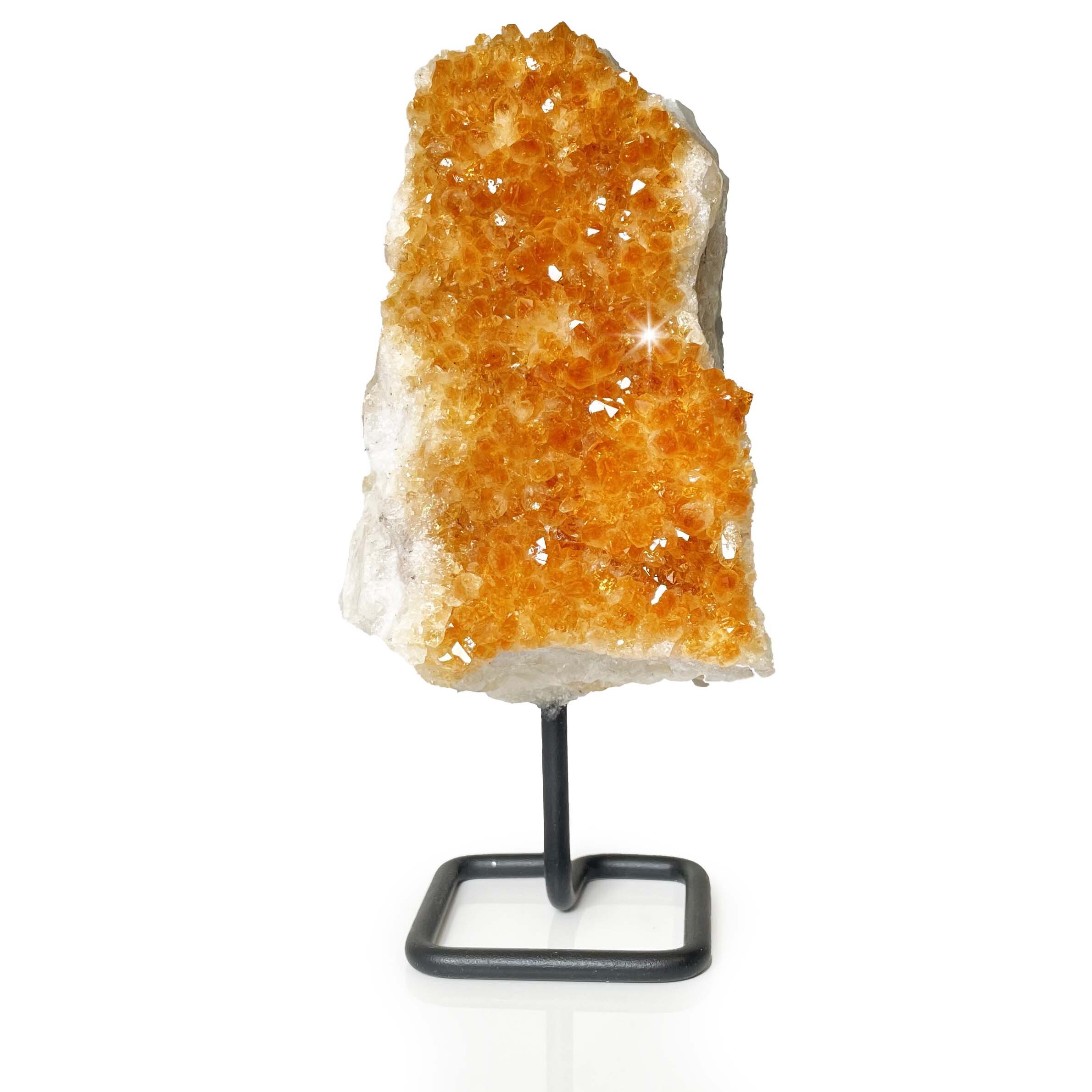 Citrine Crystal Plaque On Post Stand
