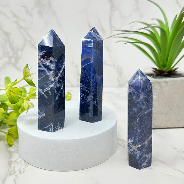 Closeup photo of Sodalite Tower Point (Sold in Singles)