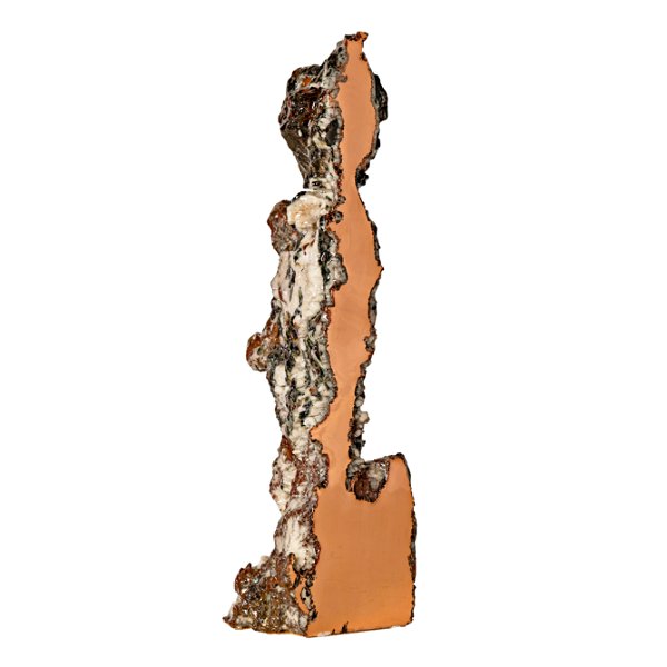 Closeup photo of Michigan Copper Vein & Quartz Sculpture With Cut Base