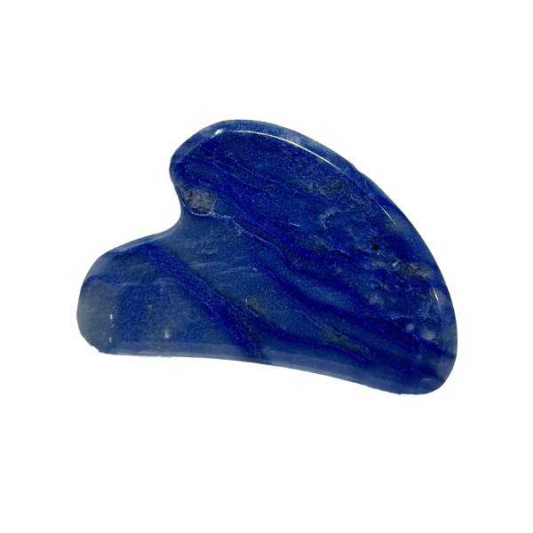 Closeup photo of Blue Quartz Guasha Tool