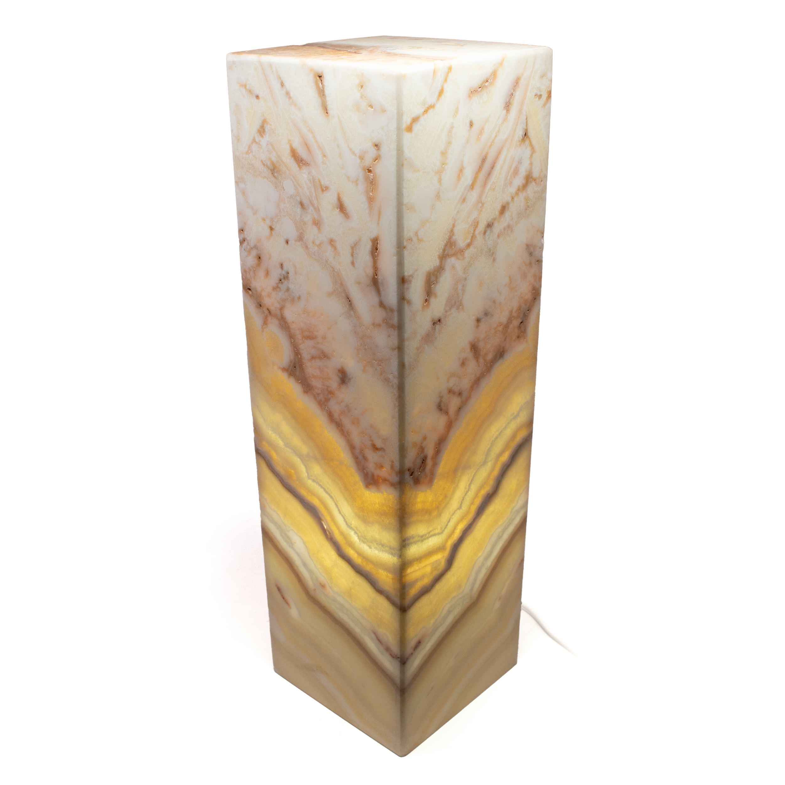 Golden Onyx Luminary Pedestal