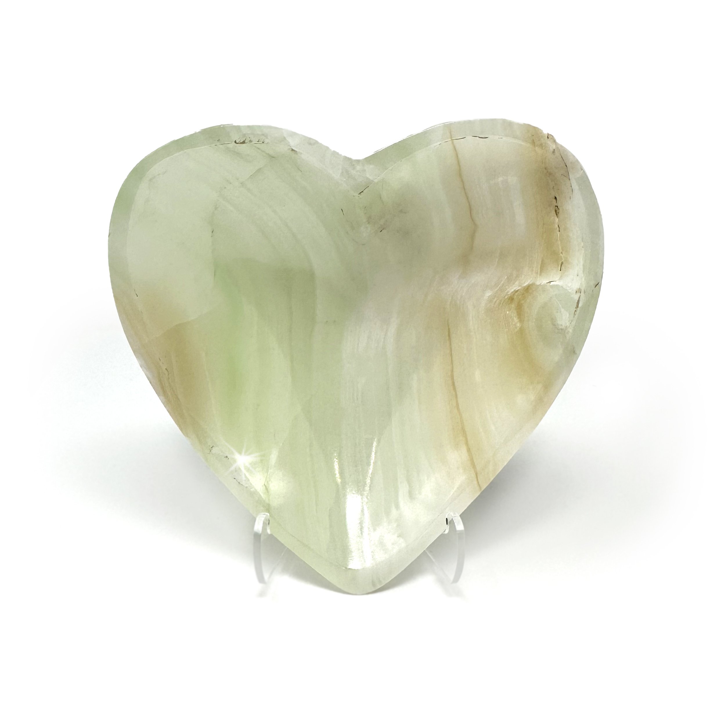 Green Pearlescent Onyx Heart Vessel