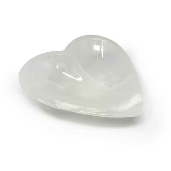 Closeup photo of Ice White Onyx Heart Vessel