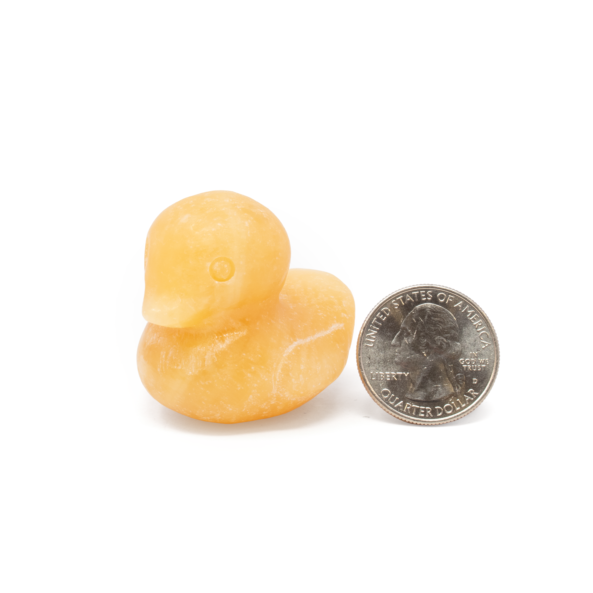 Yellow Calcite Rubber Ducky Carving- Sold in Singles