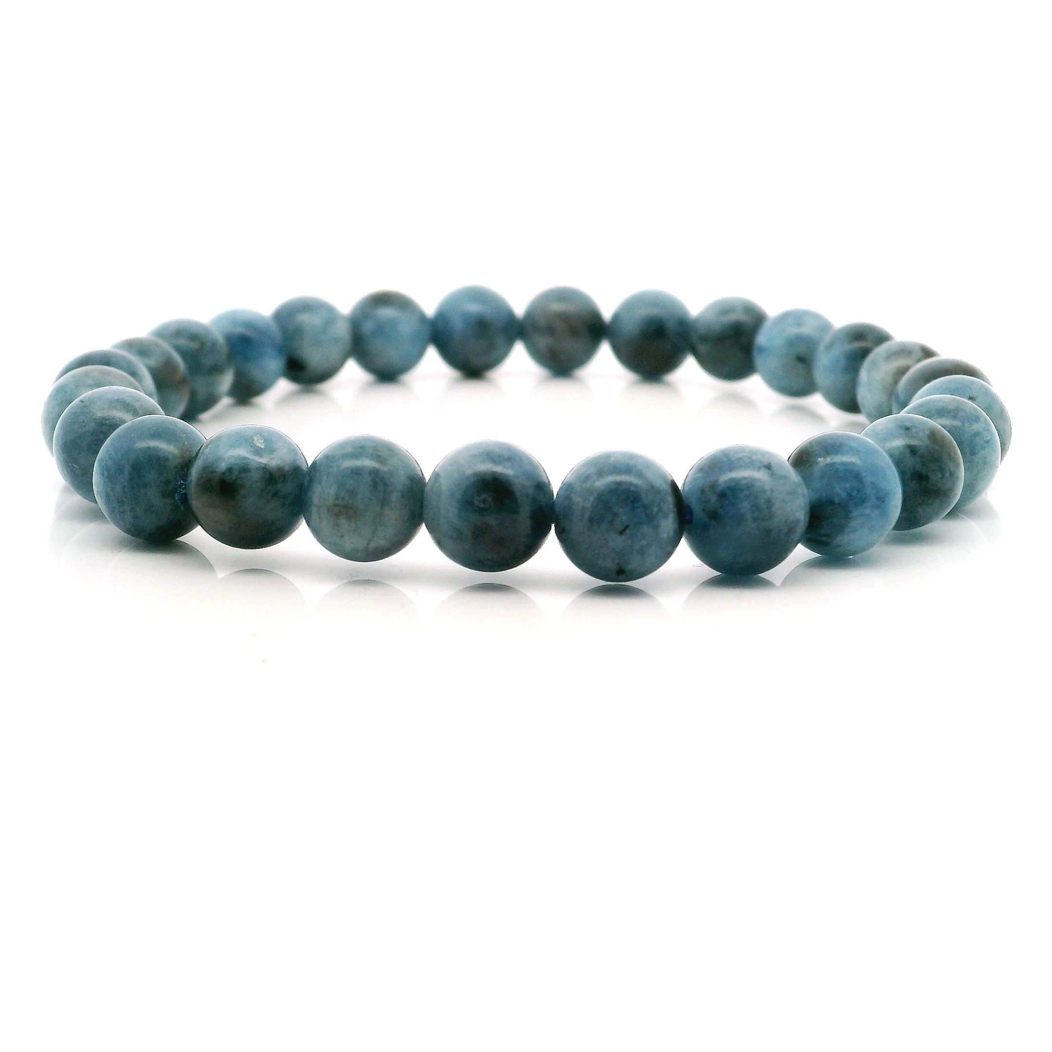 Aquamarine Beaded Bracelet 7mm