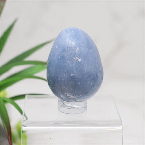 Closeup photo of Angelite Carved Egg - Small
