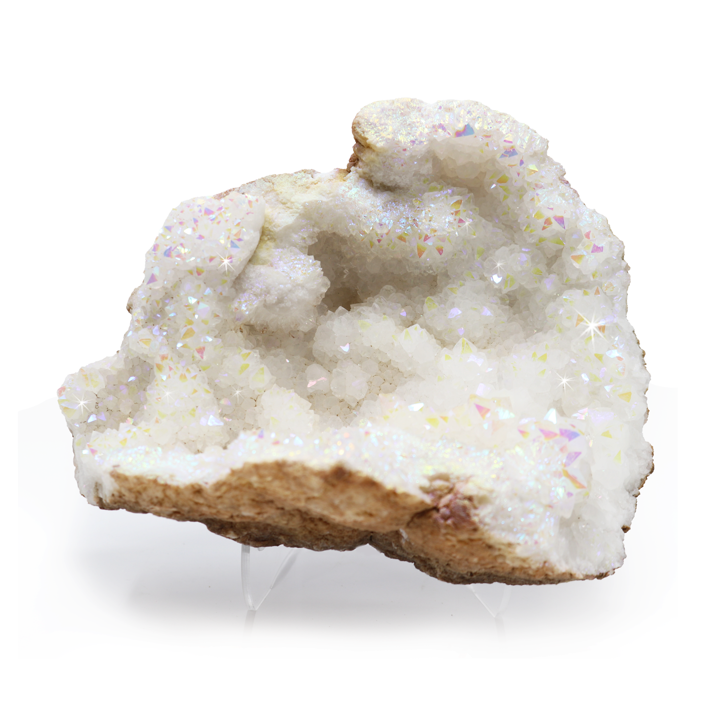 Silicon Oxide Druze Geode - Angel Aura Druze Crystals