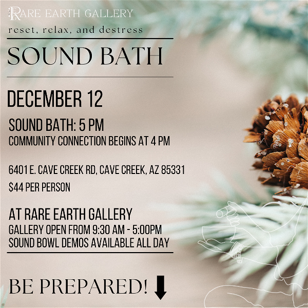 Closeup photo of December Sound Bath (Select PICKUP IN STORE at Checkout)