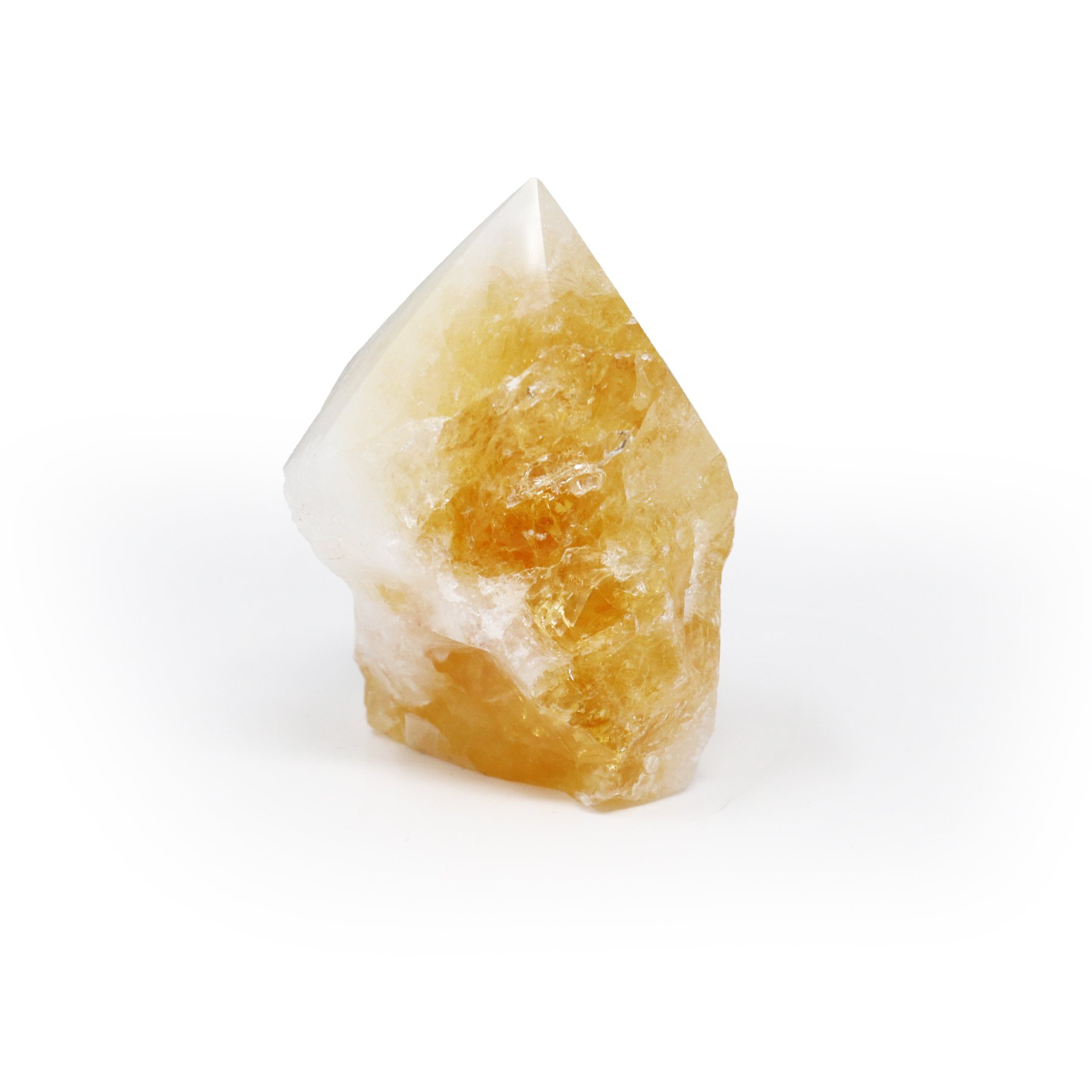 Polished Citrine Points with Cut Base