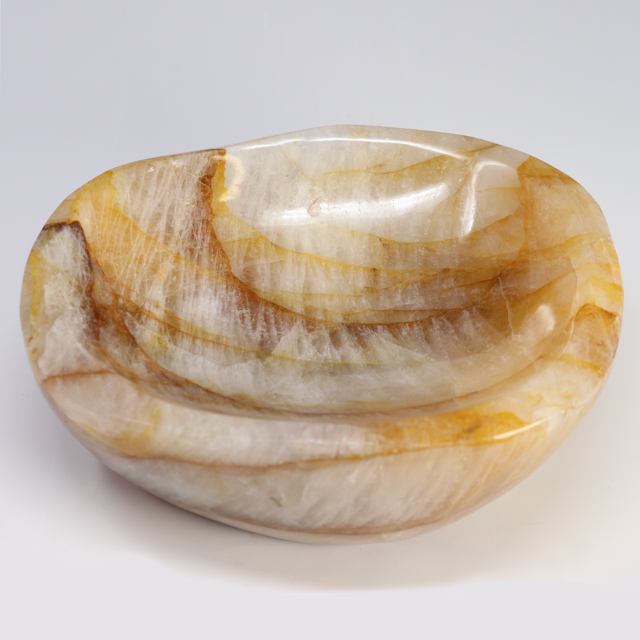 Golden Healer Bowl - Yellow & Clear aka Hematoid Quartz