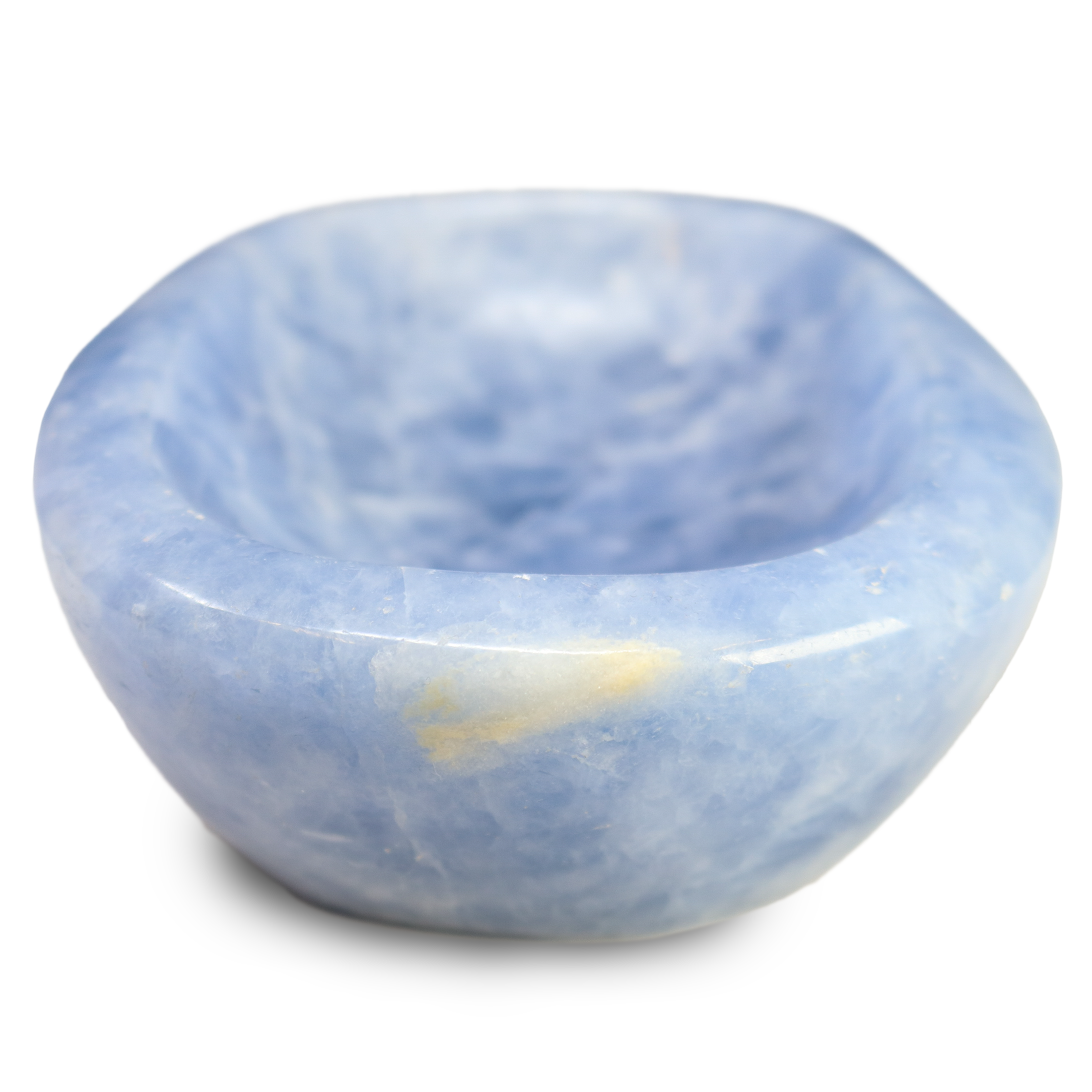 Blue Calcite Dish from Magagascar