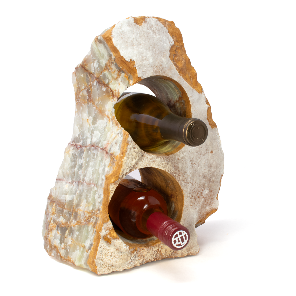 Shot of Green Talan Onyx Wine Rack with 2 Holes
