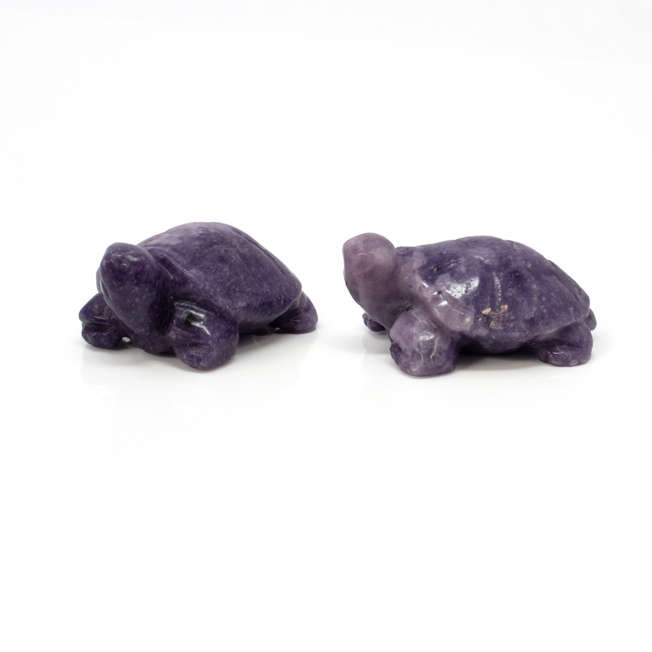 Lepidolite Turtle Carving