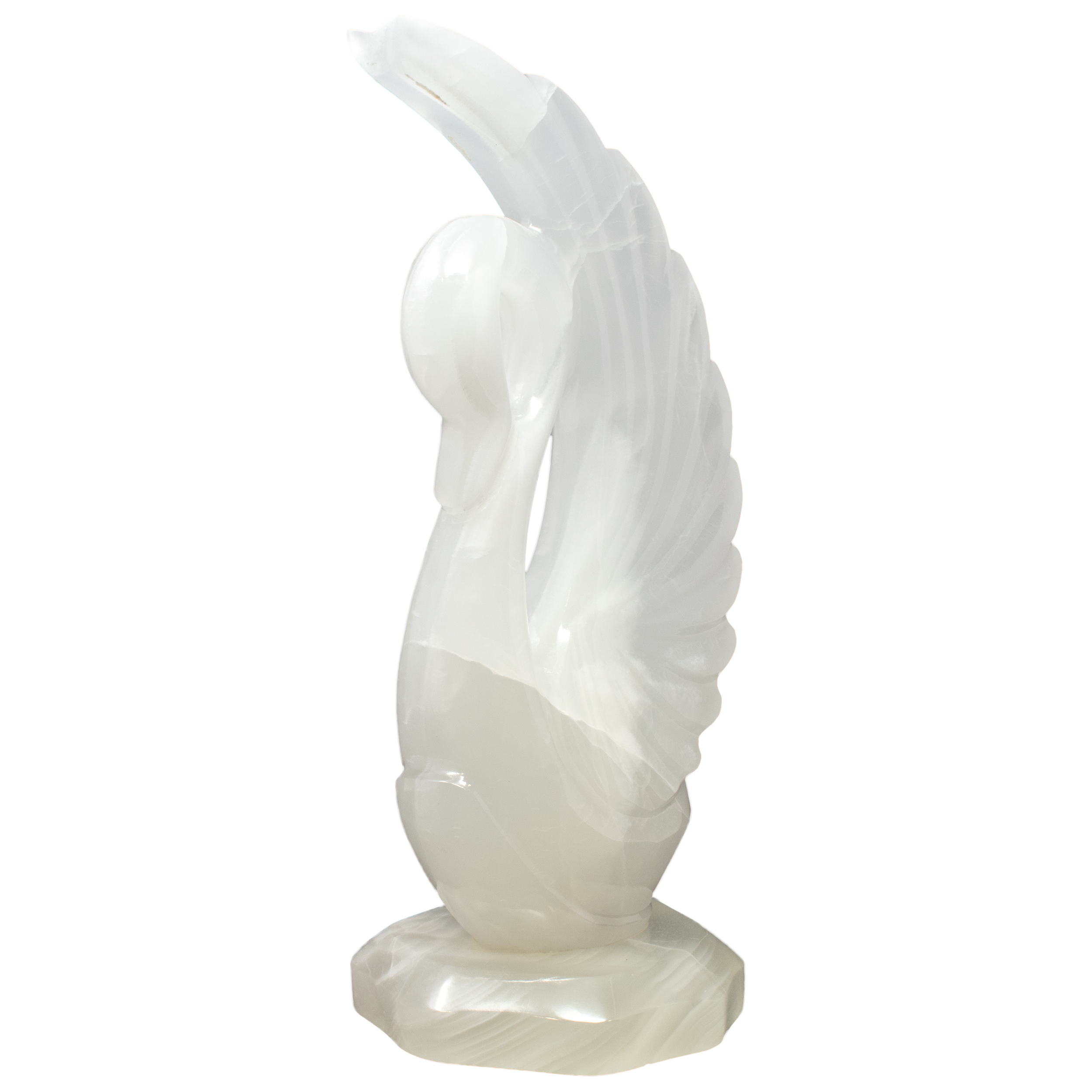 Ice Onyx Swan Carving