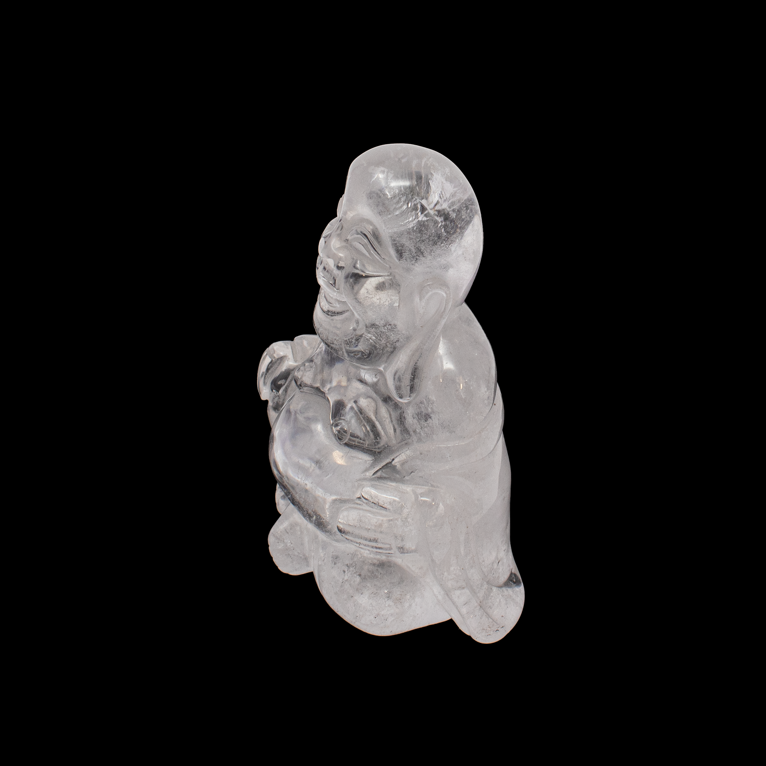 A+ Clear Quartz Buddha Carving