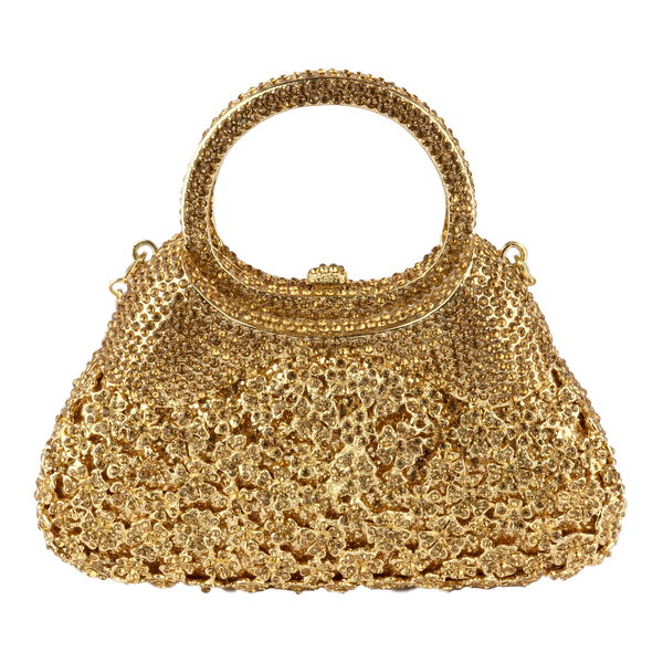Closeup photo of Gold Handle Jewel Purse