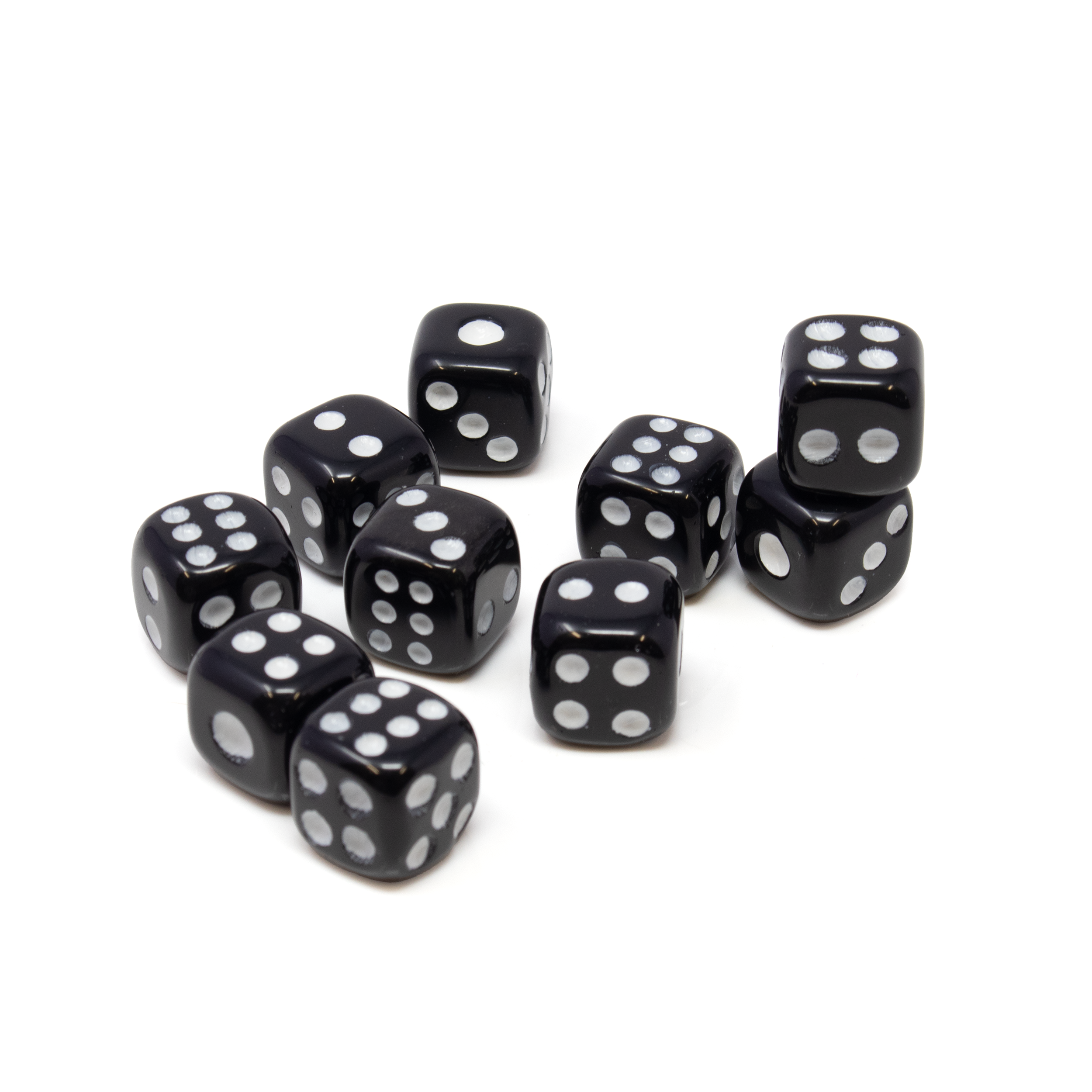 Black Onyx Carved Dice Set of 10