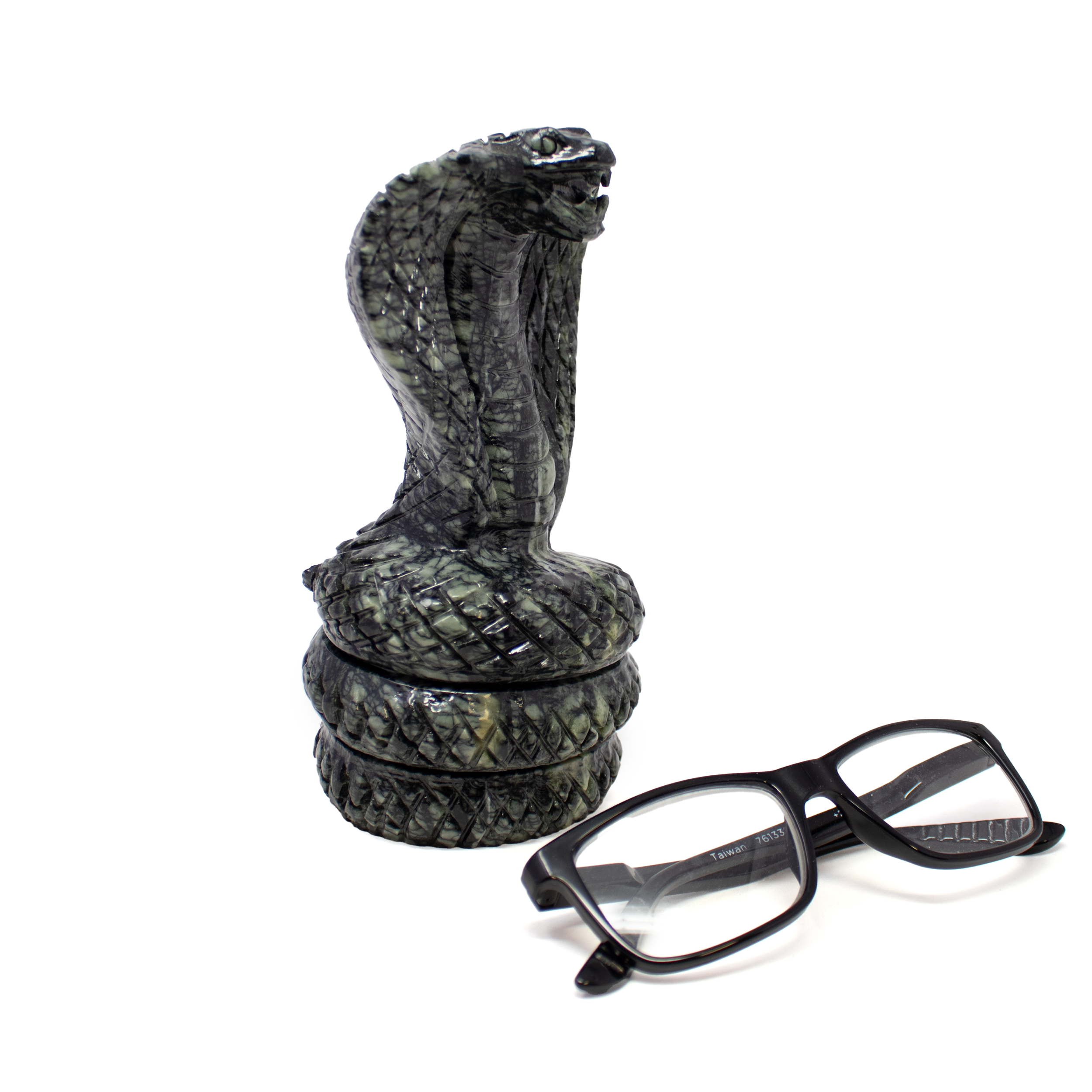 Serpentine Cobra Snake Carving