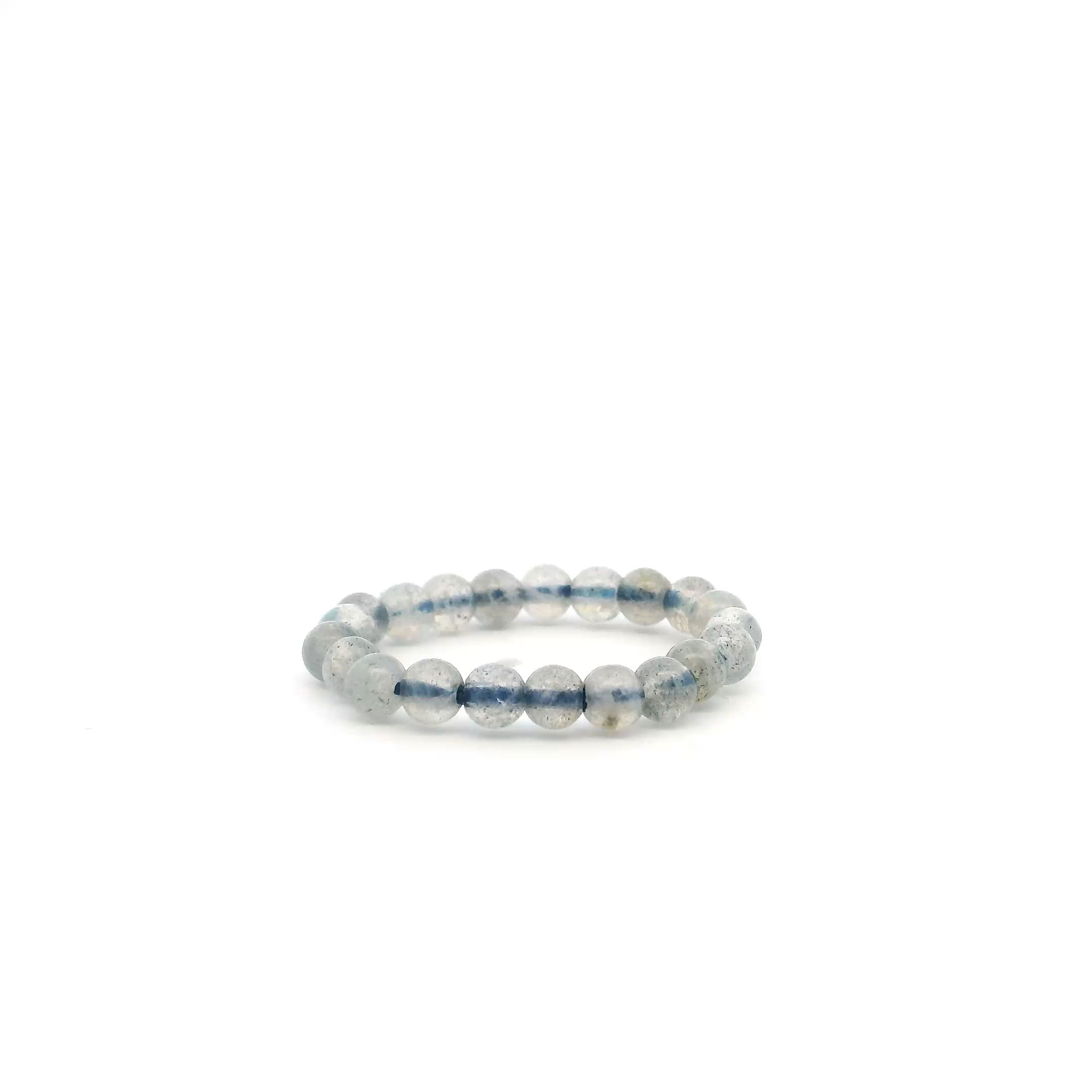 Labradorite Beaded Ring - 3mm Round