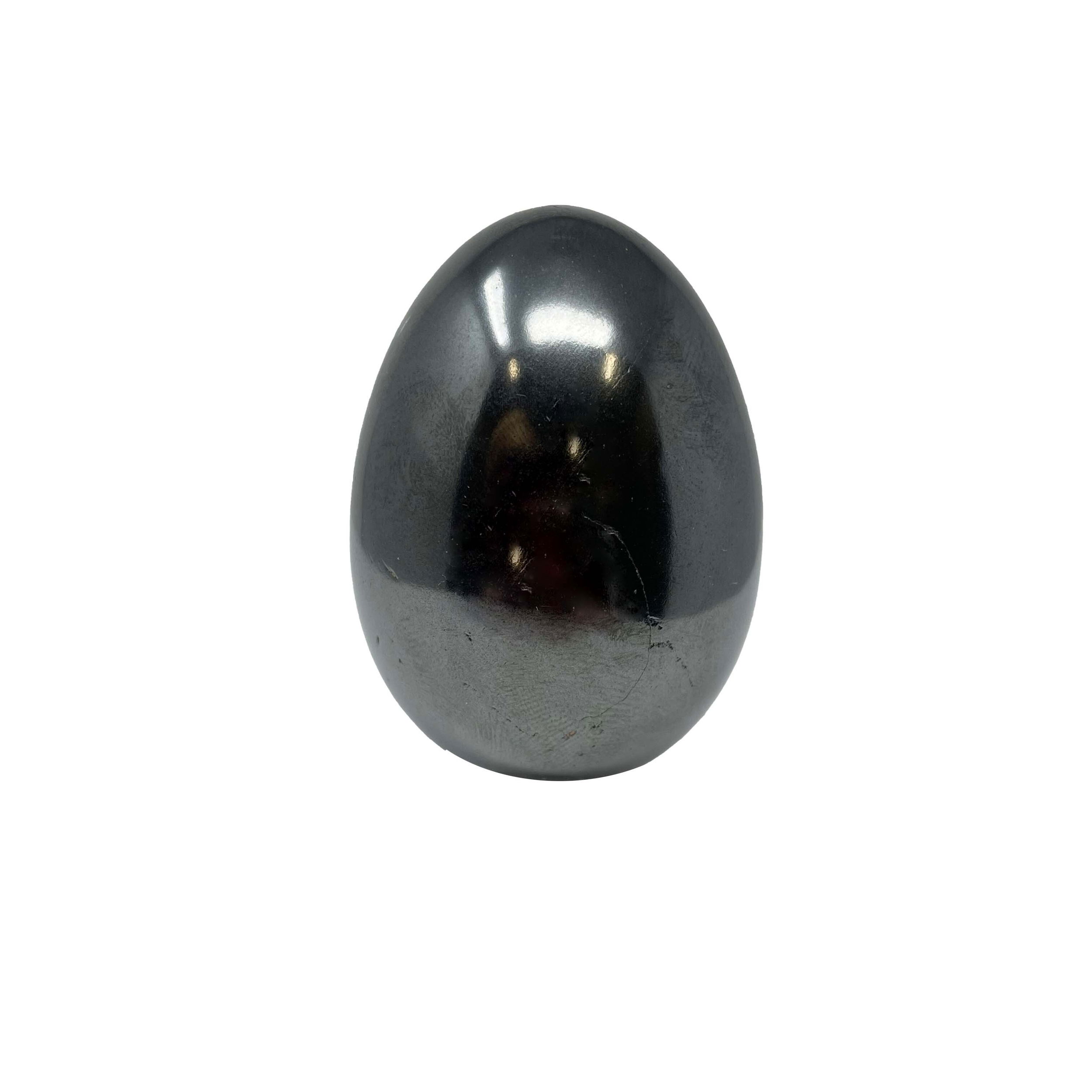 Hematite Egg with Lucite Stand