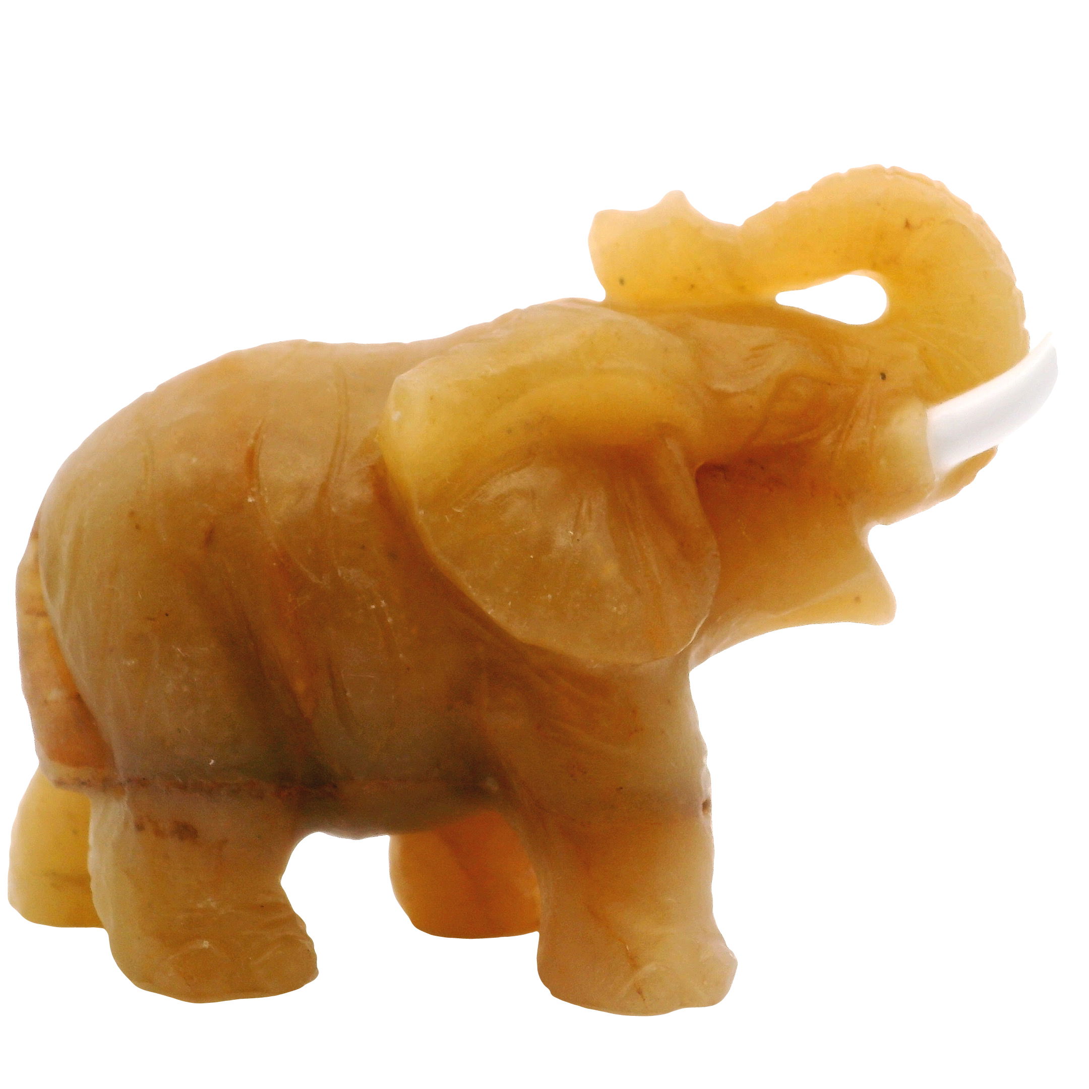 Gracefully handcrafted from luminous carnelian stone, this Elephant Carving with striking white tusks radiates warmth and positive energy. Each sculpture features intricate detailing, showcasing the elephant’s majestic beauty and symbolizing wisdom, strength, and prosperity. Perfect as a unique gift, decorative accent, or spiritual talisman, this one-of-a-kind piece brings an elegant touch of nature’s artistry into your home or office. Celebrate special moments or inspire daily positivity with this stunning carnelian elephant sculpture. Carnelian Elephant Carving with White Tusks