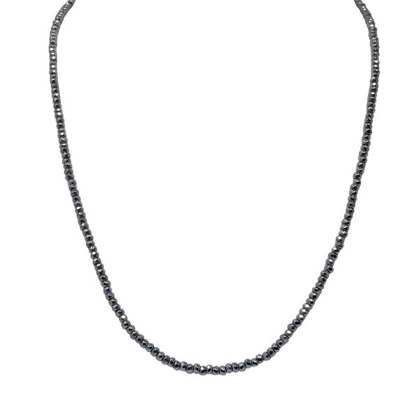Closeup photo of Hematite Beaded Chain -Single Strand 18"
