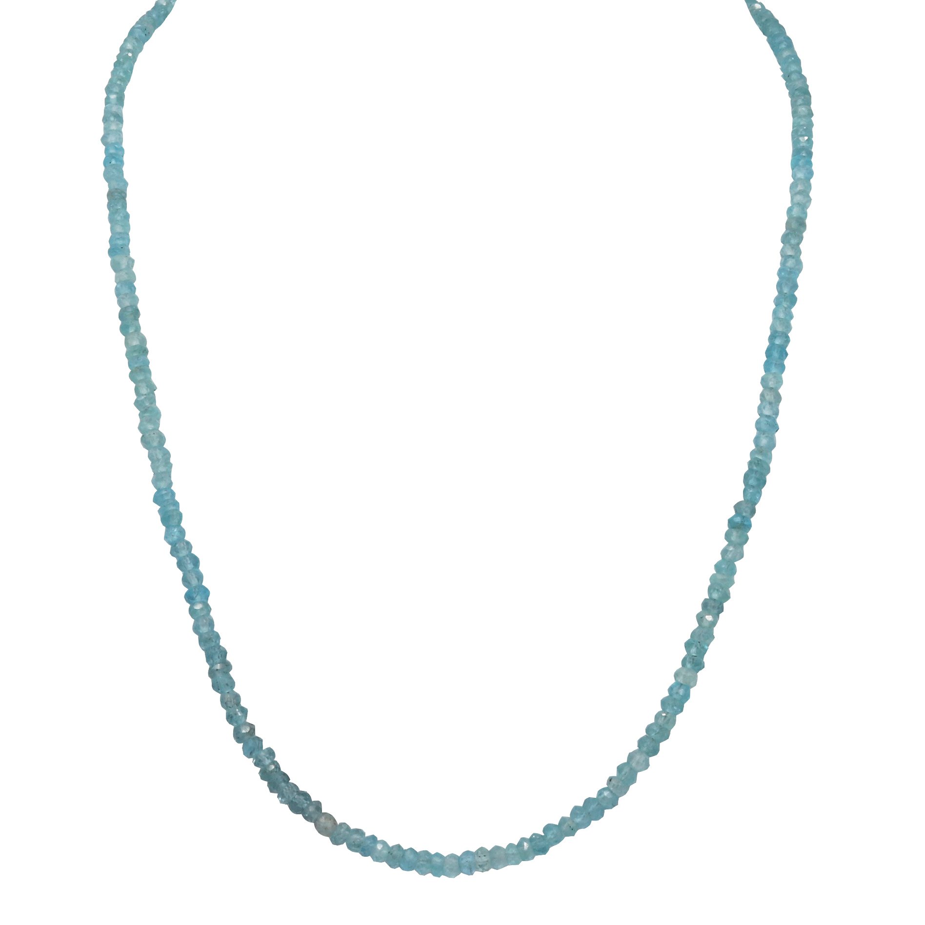 Blue Apatite Beaded Chain -Single Strand