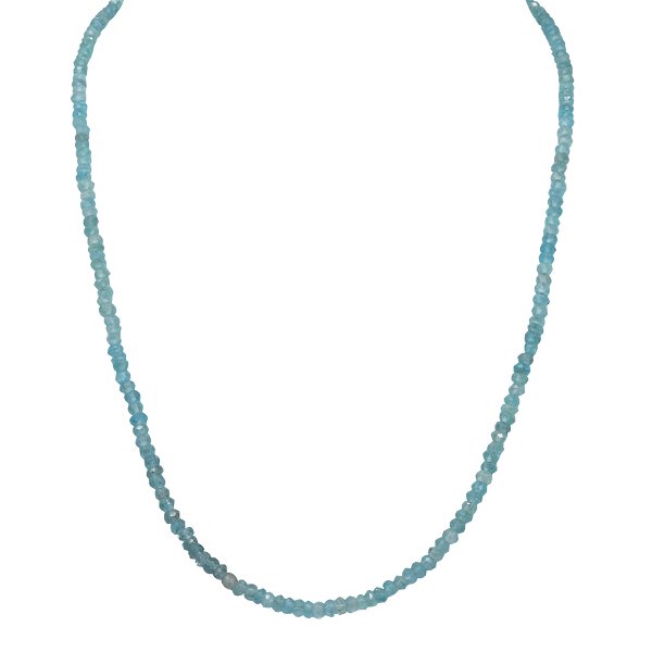 Closeup photo of Blue Apatite Beaded Chain -Single Strand