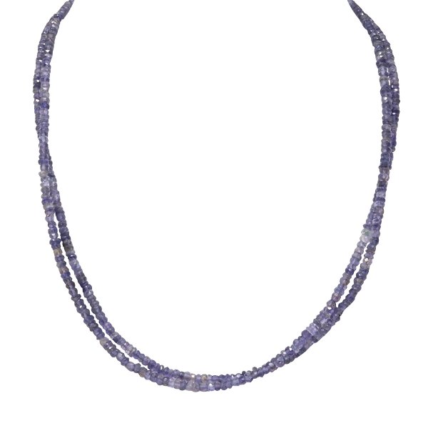 Closeup photo of Iolite Beaded Chain -Double Strand