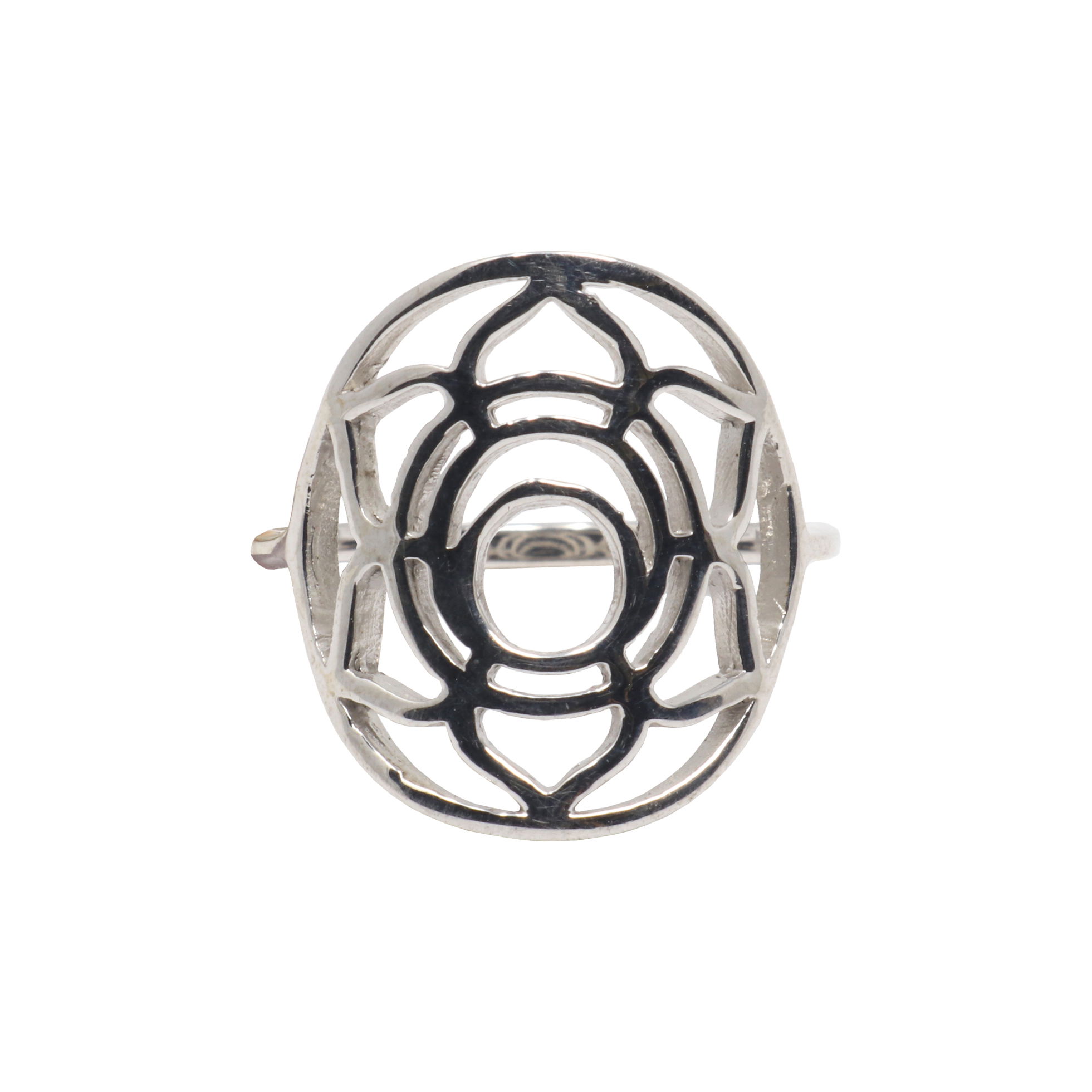 Introducing the stunning Sterling Silver Ring, designed to bring balance and creativity into your life. Crafted with precision and attention to detail, this lightweight and durable ring is perfect for everyday wear. Whether you're gifting or adding to your collection, this Silver Ring is an excellent choice. Its Sacral Chakra design promotes joy and is sure to be a conversation piece. Experience the main feature of promoting creativity with this beautiful Sterling Silver Ring. Silver Ring Size 6 - Sacral Chakra