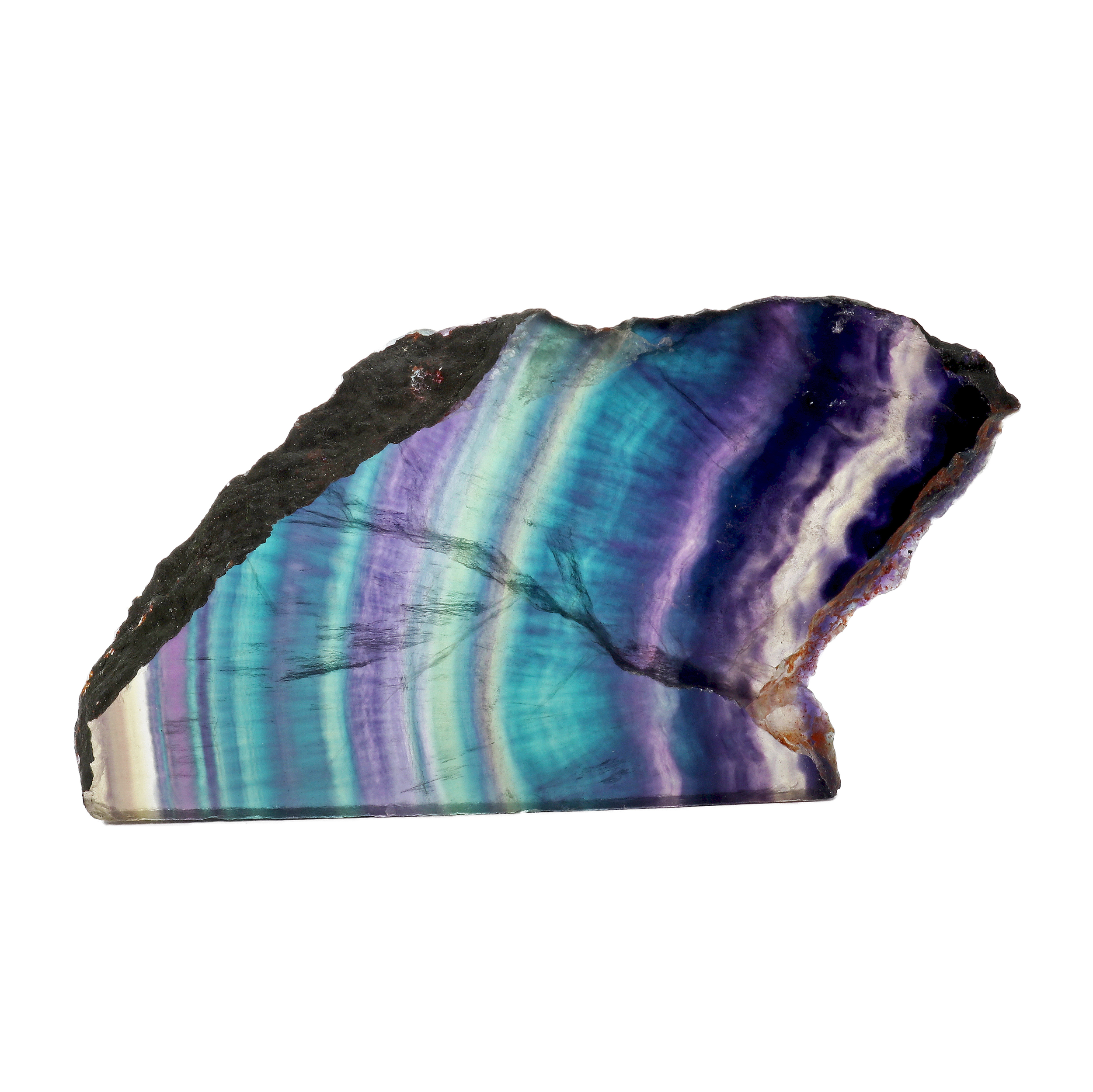 Rainbow Fluorite Slice With Natural Edge | Rare Earth Gallery