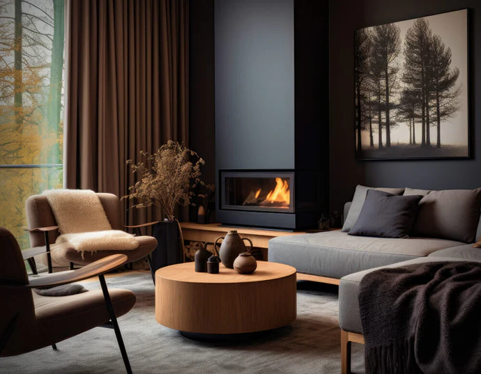 Beautifully styled living room with a comfortable sofa and curated decor