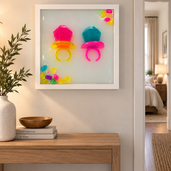 Diamonds and Ring Pops Resin Art