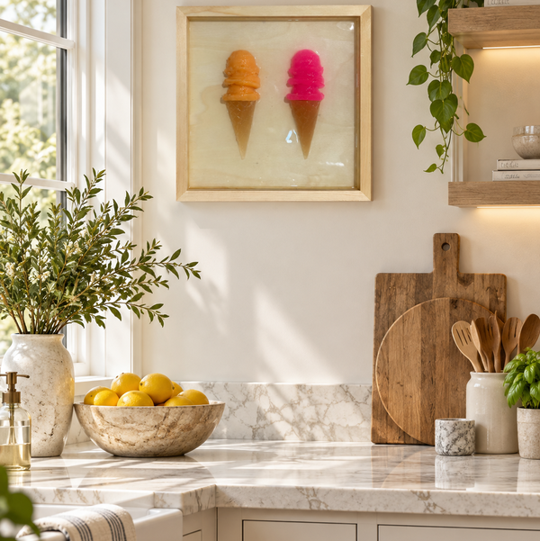 Double Scoop Ice Cream Resin Art