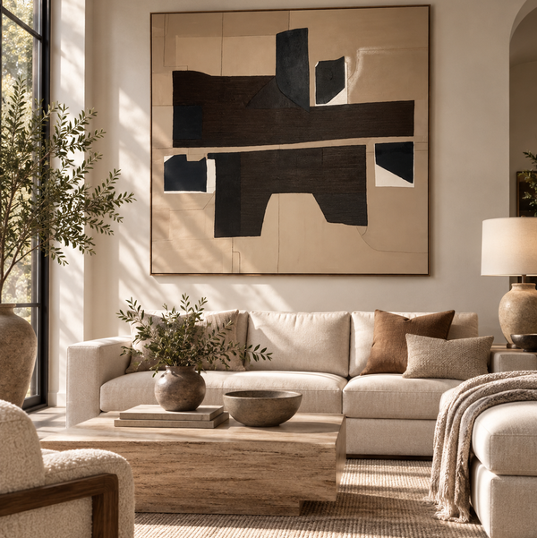 Crate & Barrel Graphic Remix 74 x 74 Framed Artwork