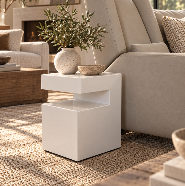 Zuri Furniture Jayden Side Tables - White