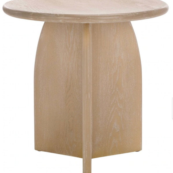 Havenly Barazi Round End Table - Bleached White – Safavieh