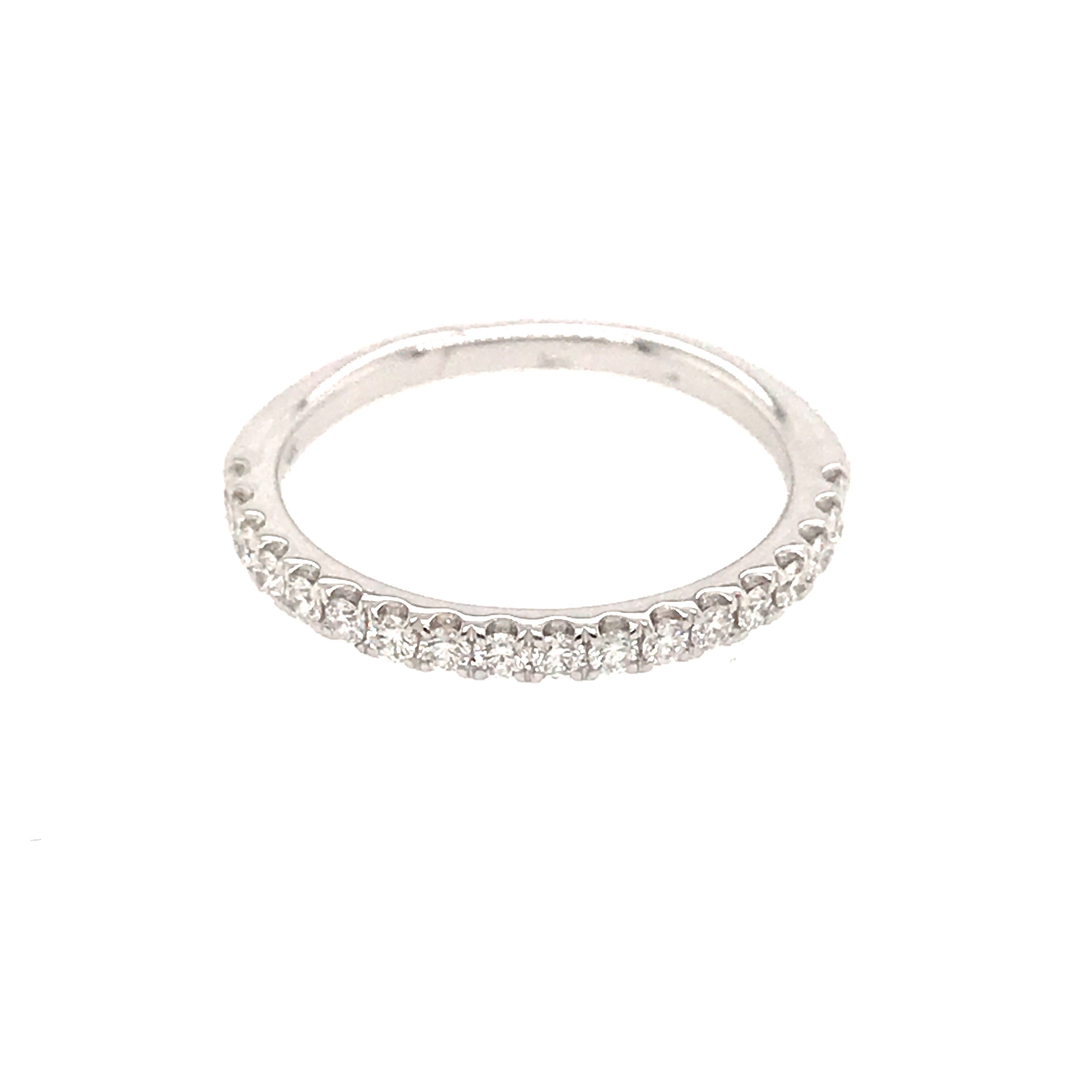 14KWG 18 ROUND DIAMONDS 0.35CT STRAIGHT PRONG WEDDING BAND