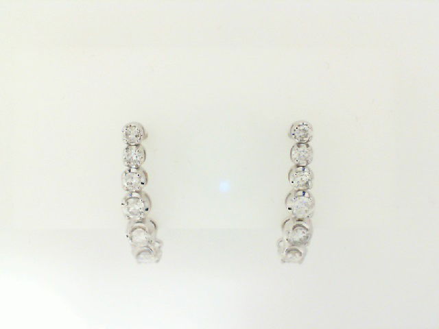 14KT WG 12 BR DIA 1.01CTW GRADUATED DANGLE EARRINGS 14KT WG 12 BR DIA 1.01CTW GRADUATED DANGLE EARRINGS