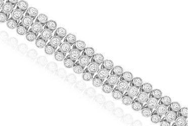 14KWG 231 BR DIAMONDS 3.00CT 3-ROW BEZEL SET TENNIS BRACELET 14KWG 231 BR DIAMONDS 3.00CT 3-ROW BEZEL SET TENNIS BRACELET