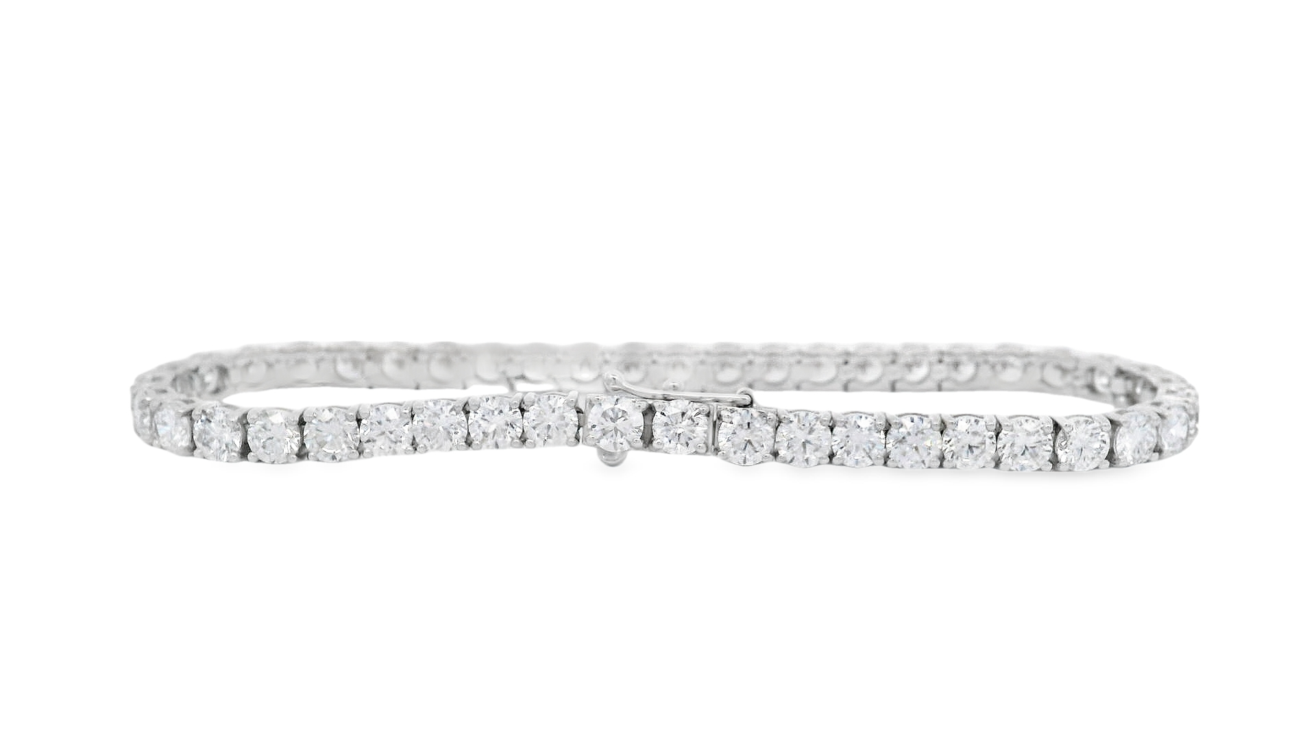 14KWG 45 BR LAB GROWN DIAMONDS 9.98CT 4-PRONG 7" TENNIS BRACELET 14KWG 45 BR LAB GROWN DIAMONDS 9.98CT 4-PRONG 7" TENNIS BRACELET