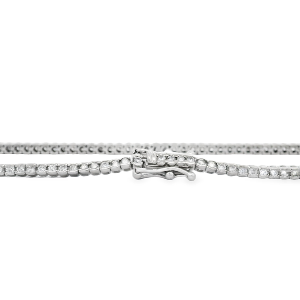 14KWG 112 BR DIAMONDS 1.60CT 8" HALF-BEZEL SET TENNIS BRACELET