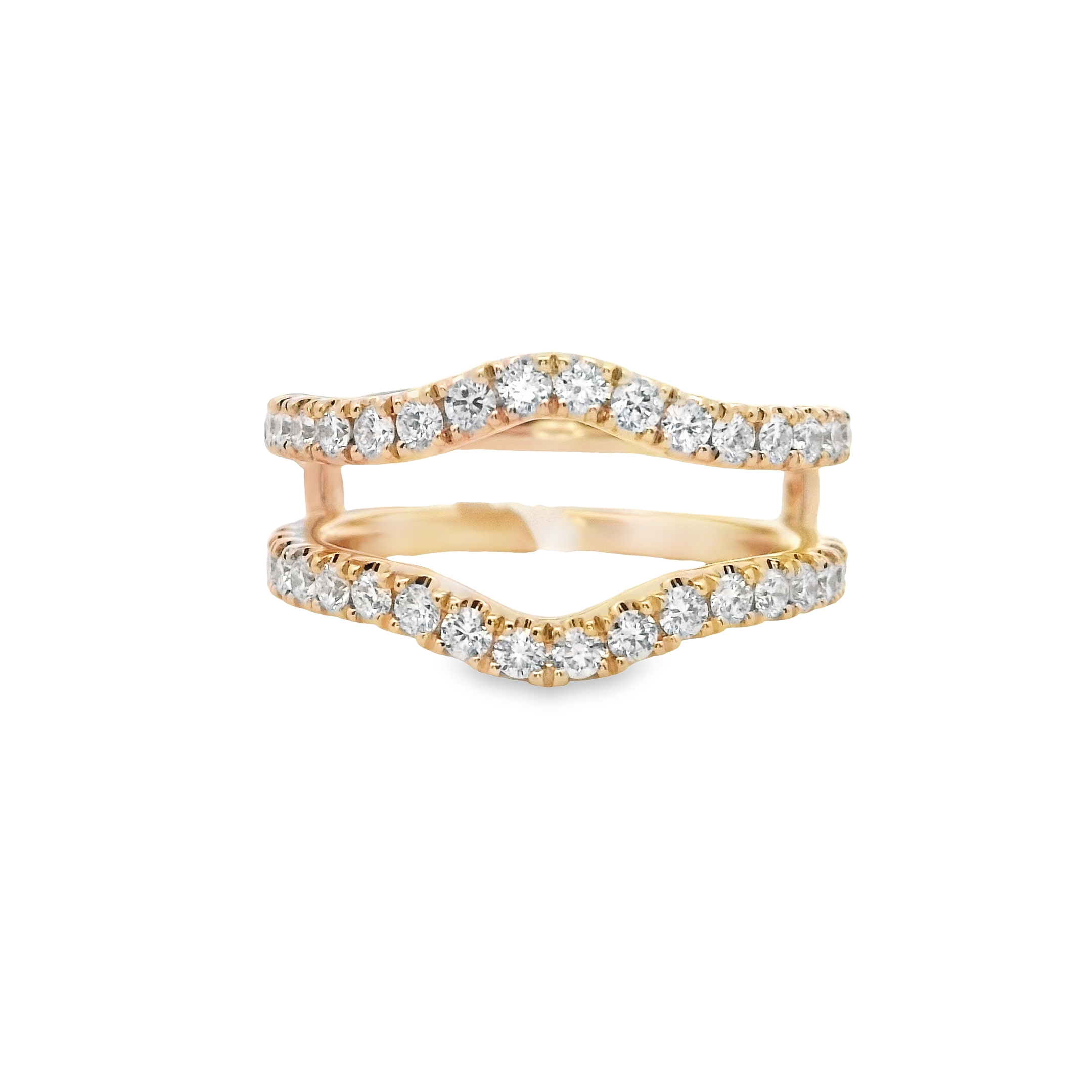14K YG 36 BR DIA'S 0.85CT PRONG SET CURVED RING GUARD 14K YG 36 BR DIA'S 0.85CT PRONG SET CURVED RING GUARD
