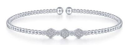 14KWG 25 BR DIAMONDS 0.13CT BUJUKAN BANGLE BRACELET 14KWG 25 BR DIAMONDS 0.13CT BUJUKAN BANGLE BRACELET