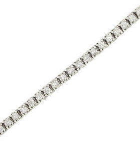 14KWG 72 ROUND DIAMONDS 2.00CT 4-PRONG TENNIS BRACELET