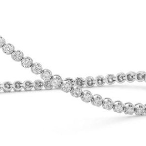 14KWG 66 BR DIAMONDS 1.12CT 7.5" 3-PRONG TENNIS BRACELET