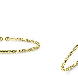 14K YG BUJUKAN SPLIT BANGLE- 6.25"