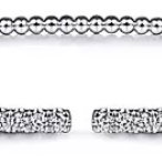 14KWG 12 BR DIA'S 0.30CT BUJUKAN DIAMOND BARS BANGLE BRACELET